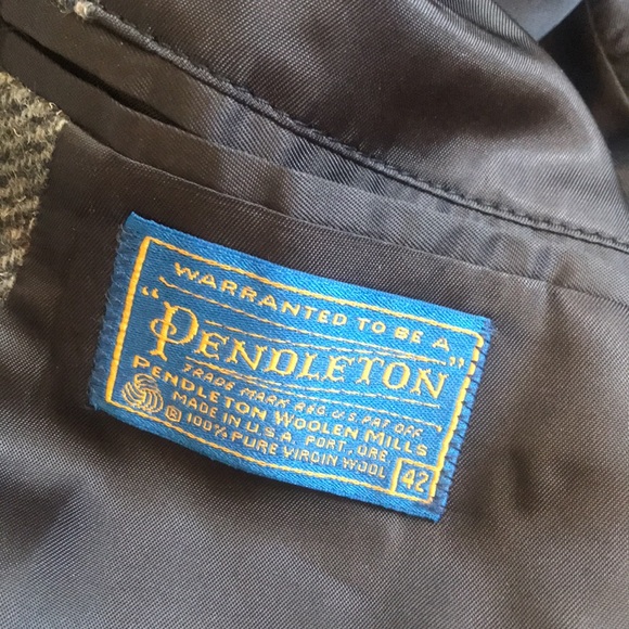 Pendleton Blazer. Blue tweed. Sz 42. Made in USA - Picture 3 of 9